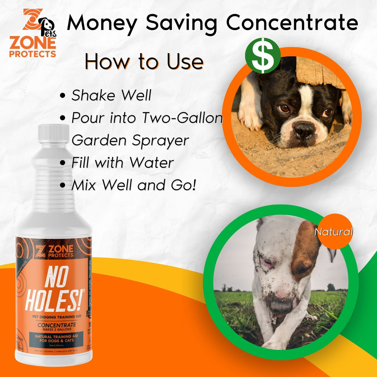 No Holes! Digging Prevention Concentrate