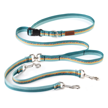 Dog Coupler Leash for Two Dogs, Belted, 1'' Width