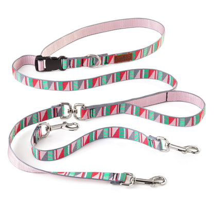 Dog Coupler Leash for Two Dogs, Belted, 1'' Width