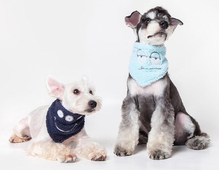 Touchdog ®'Dizzy-Eyed Cyclops' Cotton Hook-and-Loop Dog Bandana and Scarf